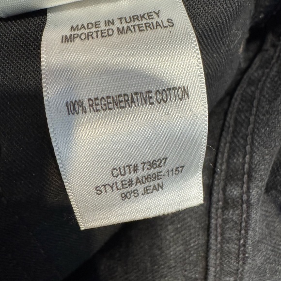 Agolde Black 90'S mid rise straight weightless regenerative cotton Tar size 28 - Picture 9 of 9